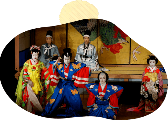 岐阜県重要有形民俗文化財の地歌舞伎は、江戸時代より、農山村の唯一の娯楽として親しまれてきました。