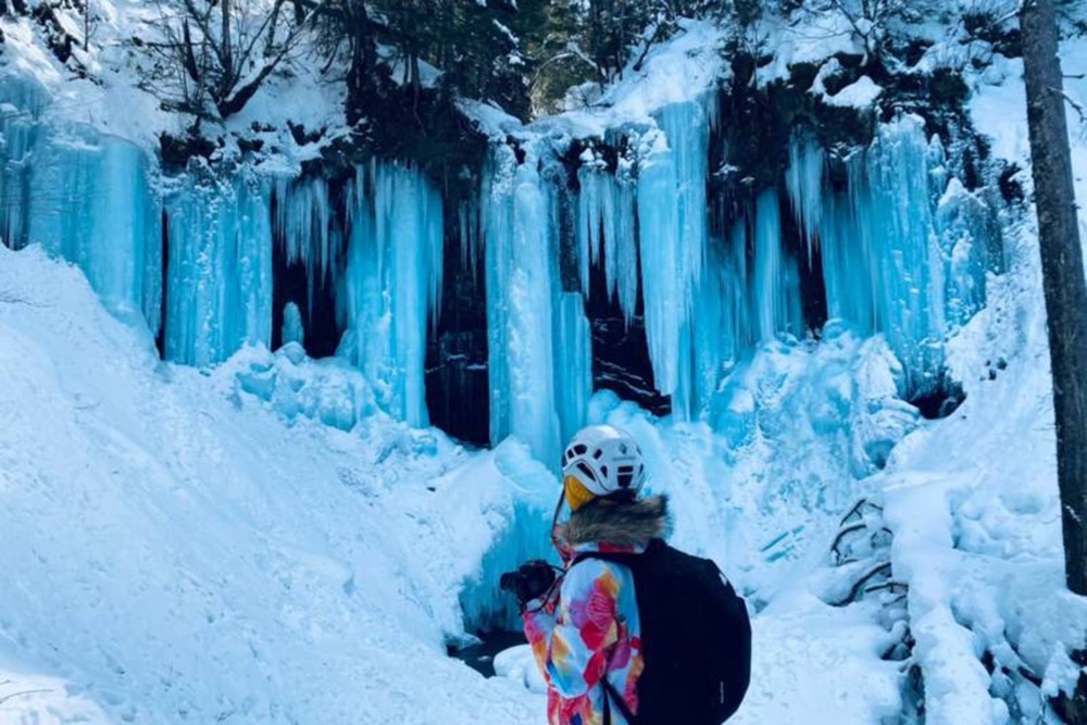 私と氷瀑