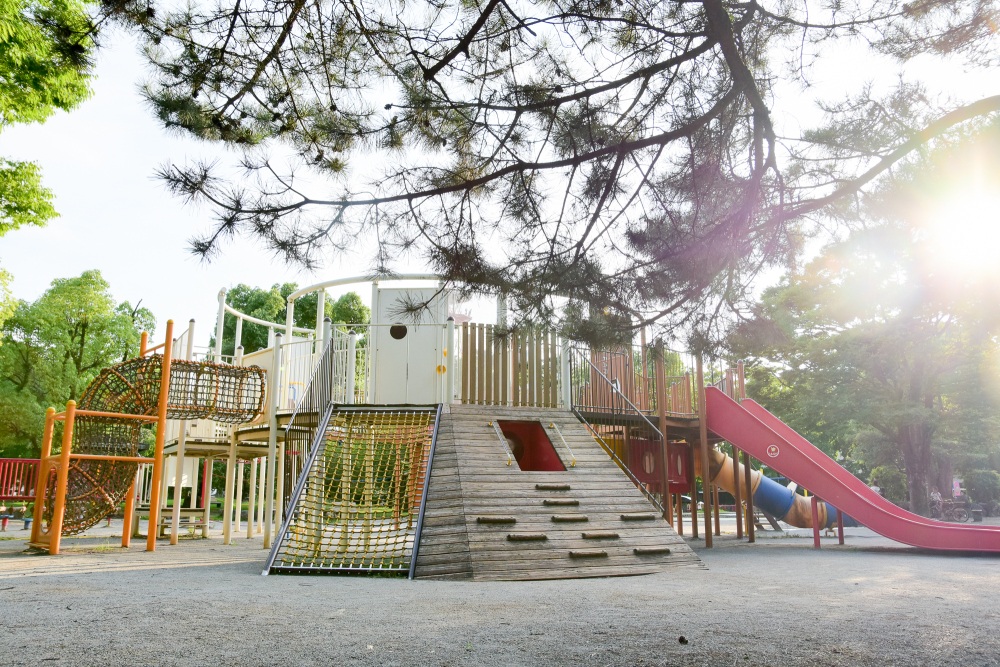 「大垣公園」の中にある遊具。