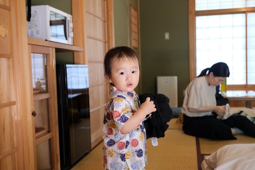 嬉しそうに過ごす我が子