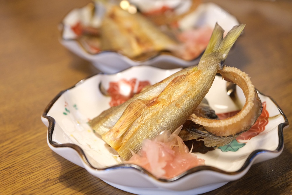 自家製の鮎の一夜干しは絶品