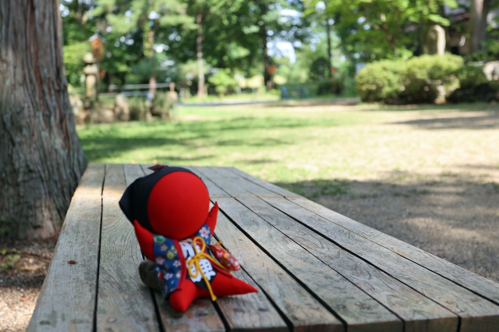 さるぼぼも一緒にひと休み。