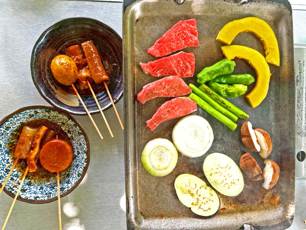 飛騨牛と絶品のおでん。