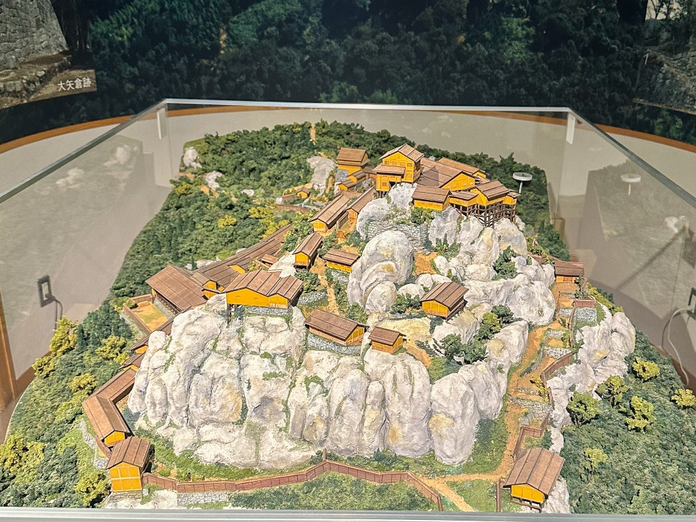 苗木遠山史料館にある苗木城の復元模型