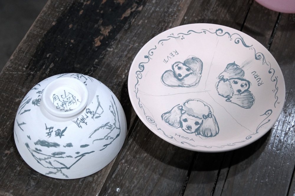 夫婦ともに思い思いの作品を完成