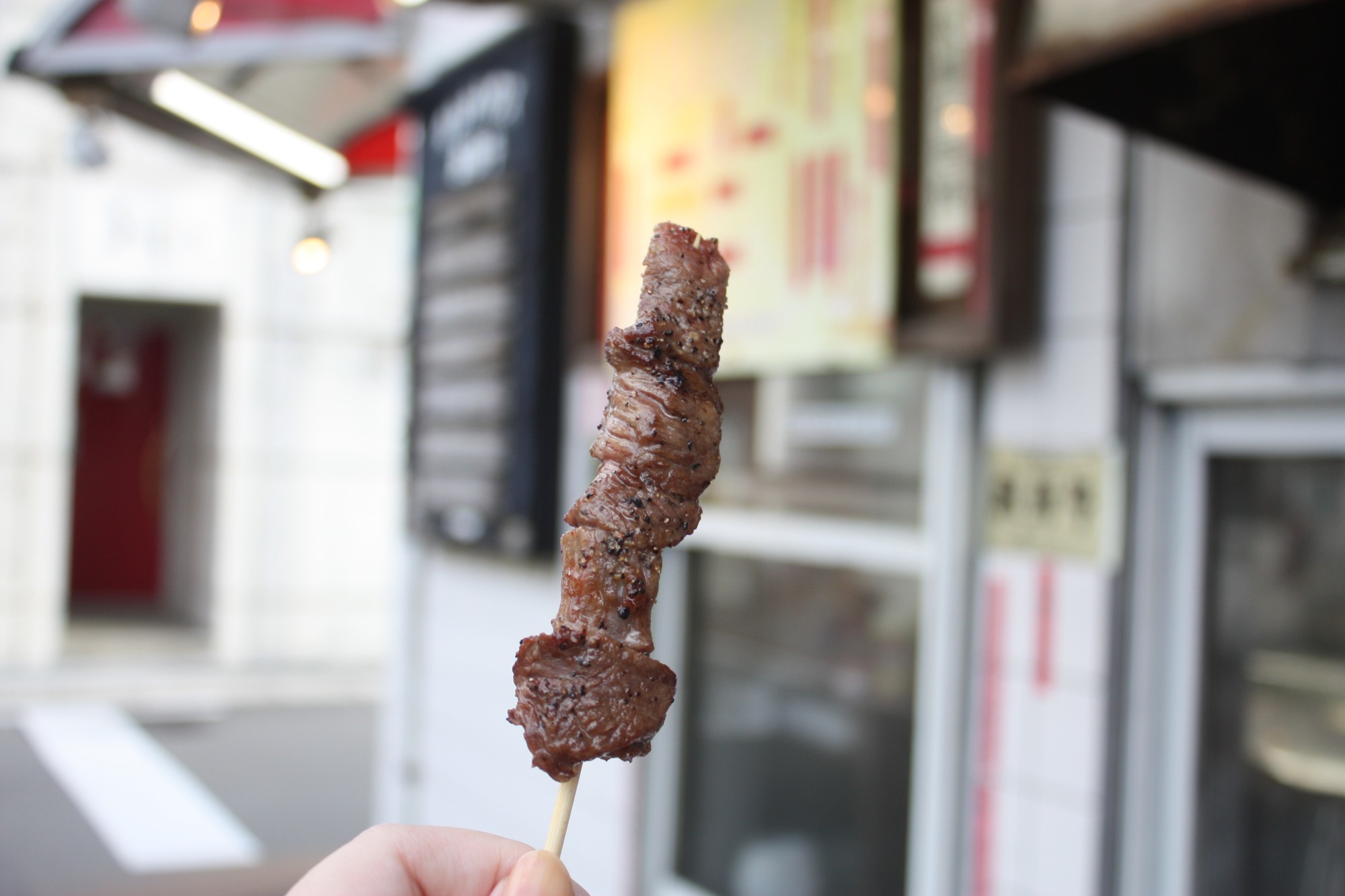 グルメハウスの飛騨牛の串焼き