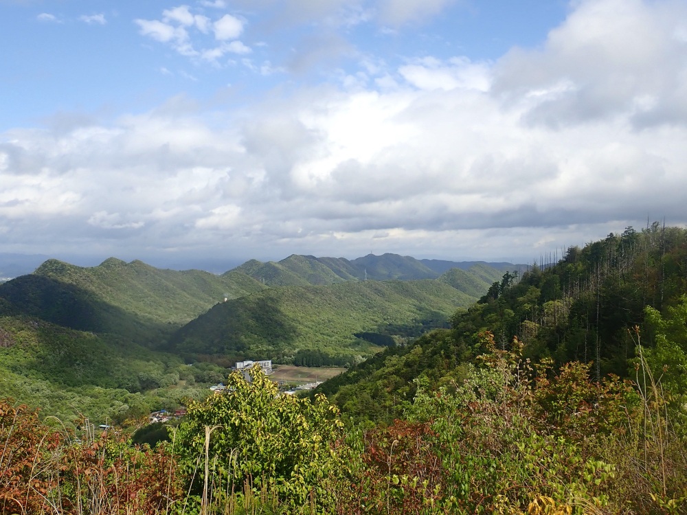 標高200mクラスの山々でこのスケール