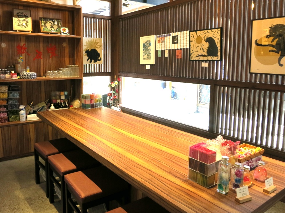 ハーバリウム体験のできるコーナー