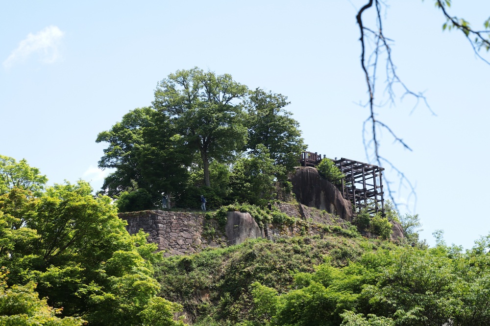 新緑に包まれる初夏の苗木城跡