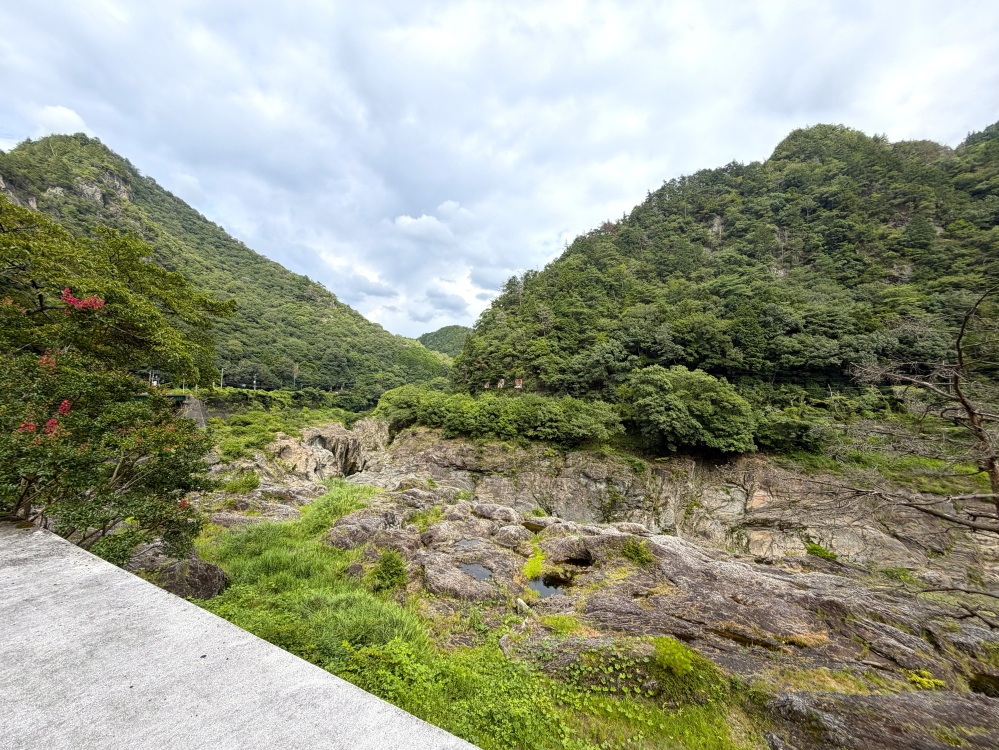 展望台から眺めた飛水峡