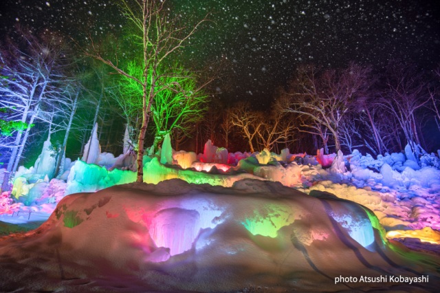 飛騨高山氷点下の森ライトアップ