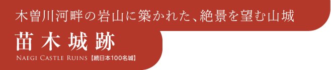 霞ケ城との異名を持つ、木曽川河畔の岩山の城　苗木城跡